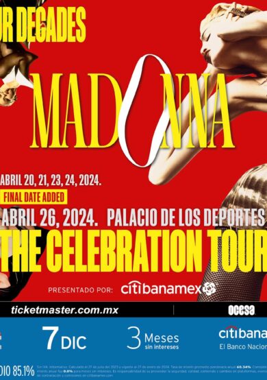 ¡Nueva fecha! Madonna en el Palacio de los Deportes