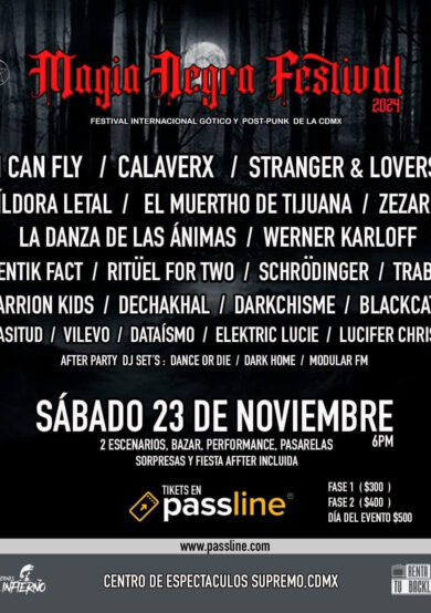 PRECIOS: El Festival Magia Negra llegará a Supremo