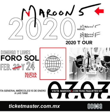 Gana boletos dobles para Maroon 5 con este Promo IR!
