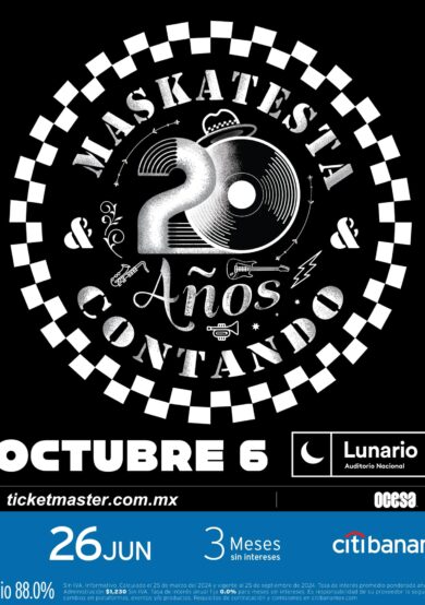 PRECIOS: Maskatesta celebrará 20 años en el Lunario del Auditorio Nacional