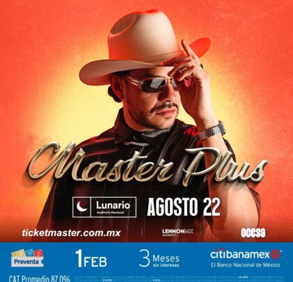 PRECIOS: Master Plus se presentará en el Lunario del Auditorio Nacional