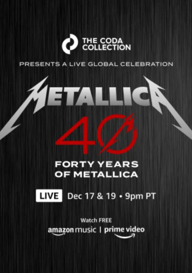 ¡Metallica transmitirá en vivo sus conciertos de 40 aniversario!