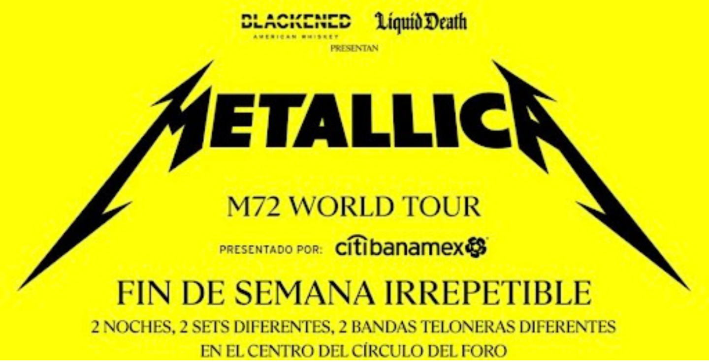 Metallica llegará al Foro Sol