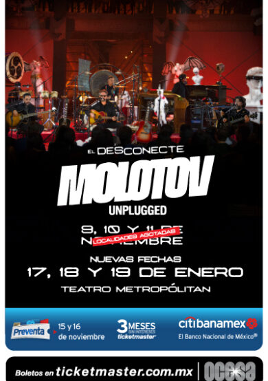 Molotov llega al Teatro Metropólitan con su unplugged