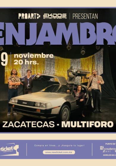 Enjambre ofrecerá concierto en el Multiforo de Zacatecas
