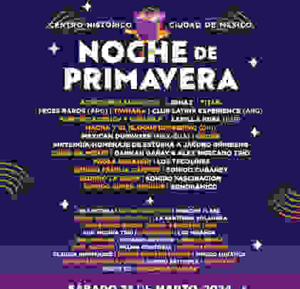 HORARIOS: Festival Noche de Primavera 2024