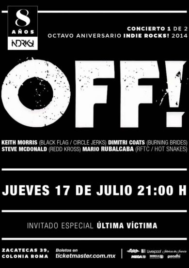 Indie Rocks! Octavo Aniversario: OFF!