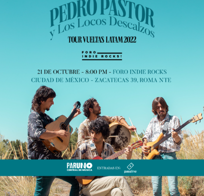 Pedro Pastor llegará al Foro Indie Rocks!