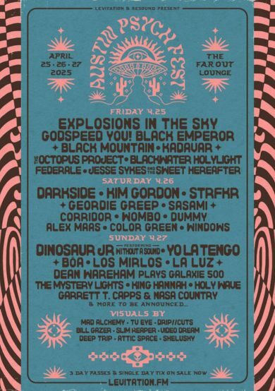 PRECIOS: Austin Psych Fest 2025 anuncia lineup