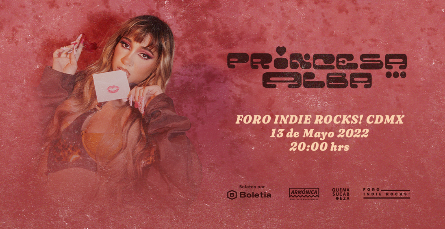 Princesa Alba ofrecerá show en el Foro Indie Rocks!
