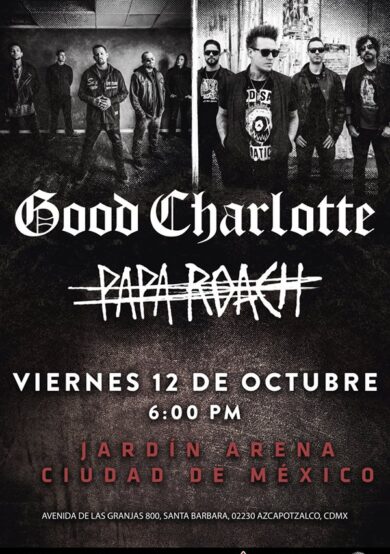 Good Charlotte y Papa Roach juntos en concierto