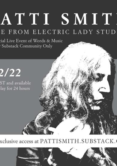 Patti Smith realizará livestream especial para Substack