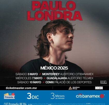 NUEVA FECHA: Paulo Londra encenderá el Palacio de los Deportes