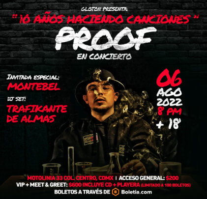 Proof se presentará en Motolinía 33