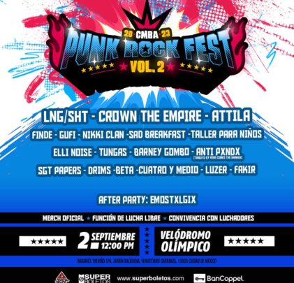 CMBA Punk Rock Fest Vol. 2 revela su cartel final