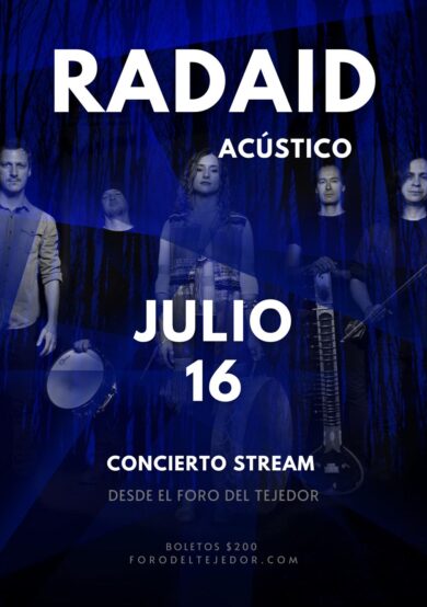 Radaid ofrecerá concierto en el Foro del Tejedor