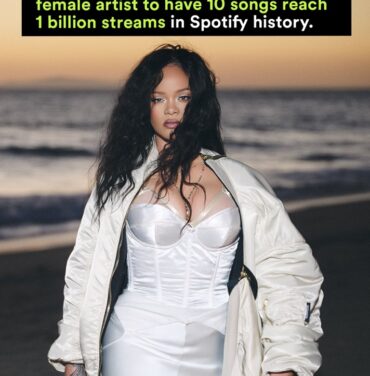 Rihanna, la primera mujer en romper récord en Spotify