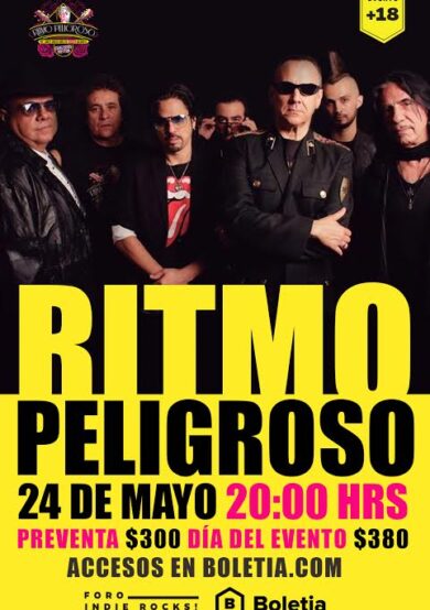 Ritmo Peligroso se presentará en el Foro Indie Rocks!