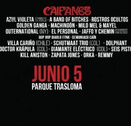 Listo el cartel de Rock X La Vida 2016