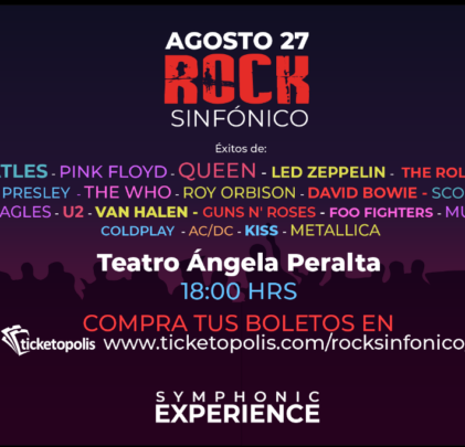 Rock Sinfónico, clásicos del género con orquesta en vivo