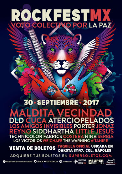 Rockfest MX 2017 se realizará en el Centro Dinámico Pegaso