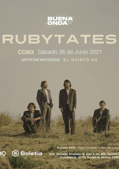 Rubytates dará concierto en la Terraza Buena Onda en CDMX