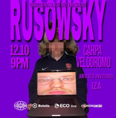 ¡Nuevo venue! Rusowsky llegará a la Carpa Velódromo