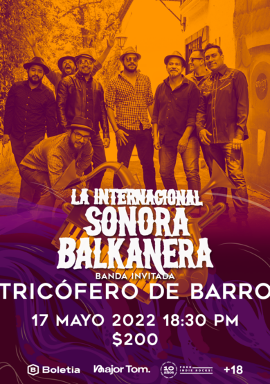 La Internacional Sonora Balkanera se presentará en el Foro Indie Rocks!