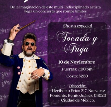 Sergio Arau presentará 'Tocada y Fuga' en el We Rock