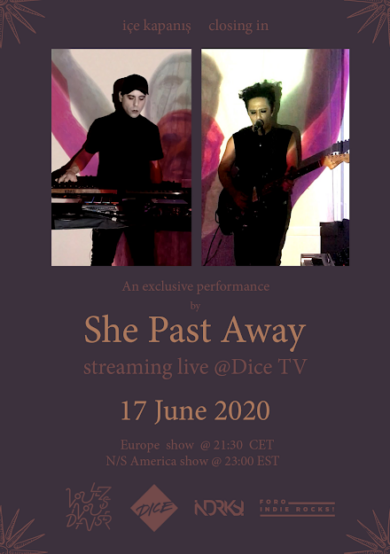 Foro Indie Rocks! presenta: She Past Away en show online exclusivo