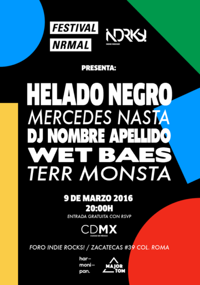 Nrmal e Indie Rocks! presentan Showcase con Helado Negro y más