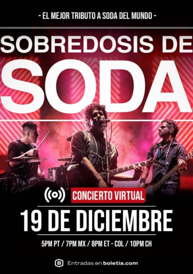 Sobredosis de Soda se presentará en concierto online