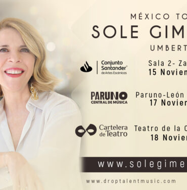 Sole Giménez estará en el Teatro de la Ciudad