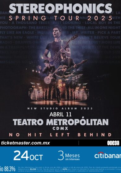 PRECIOS: Stereophonics llegará al Teatro Metropólitan