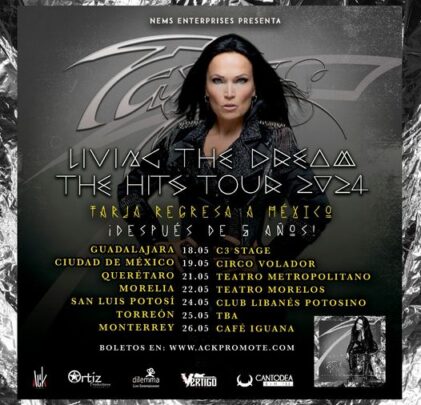 Tarja Turunen regresa a México en 2024