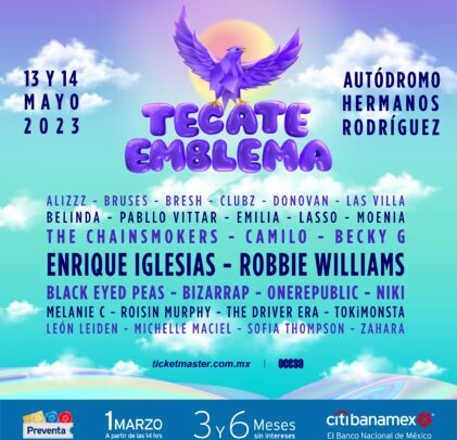 Conoce los horarios para Tecate Emblema 2023