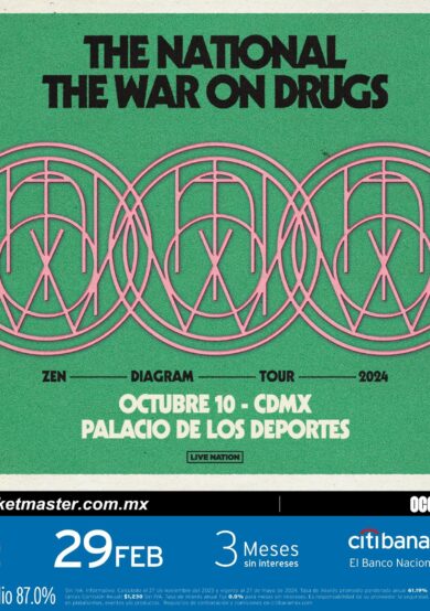 PRECIOS: The National y The War On Drugs en el Palacio de los Deportes