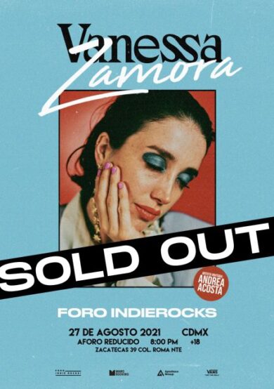 SOLD OUT: Vanessa Zamora se presentará en el Foro Indie Rocks!