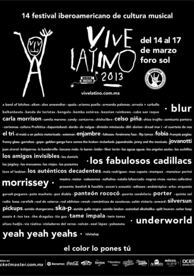 Cartel oficial Vive Latino 2013