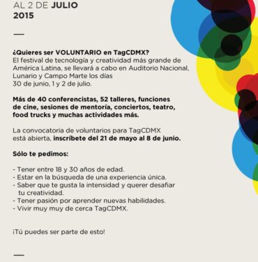 ¿Quieres ser voluntario en TagCDMX?