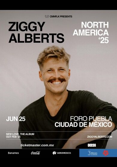 PRECIOS: Ziggy Alberts se presentará en el Foro Puebla