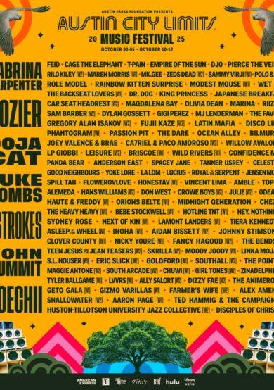 PRECIOS: Austin City Limits Music Festival 2025 revela lineup
