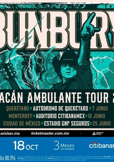 Bunbury se presentará en el Estadio GNP Seguros