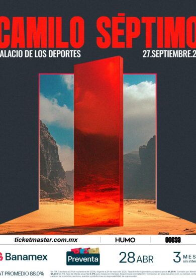 PRECIOS: Camilo Séptimo regresará al Palacio de los Deportes