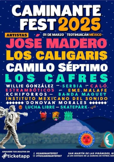 PRECIOS: Festival Caminante 2025 anuncia lineup final y mapa