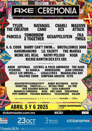 PRECIOS: AXE Ceremonia 2025 anuncia lineup