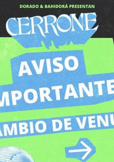 CAMBIO DE VENUE: Cerrone en la CDMX