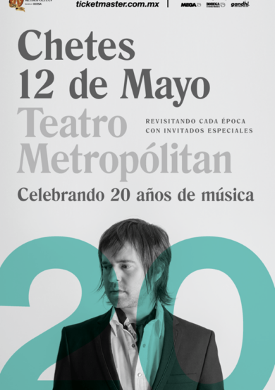 Chetes se presentará en el Teatro Metropólitan
