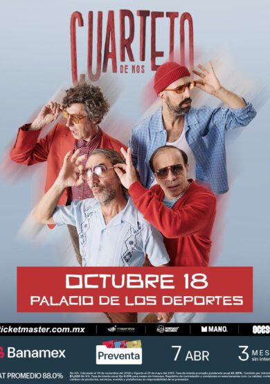 PRECIOS: Cuarteto de Nos se presentará en el Palacio de los Deportes