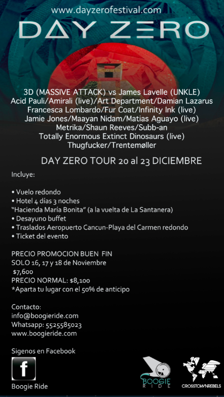 ¡Day Zero Festival anuncia paquetes a precio especial!